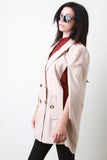 Double Button Cape Jacket