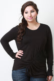 Slanted Scrunch Long Sleeve Top