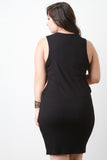 Ribbed Jersey Side Cutout Dress