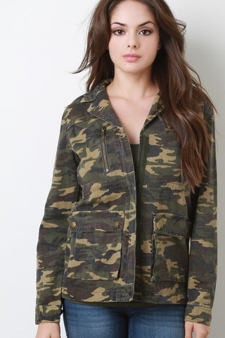 Double Pocket Camouflage Utility Jacket