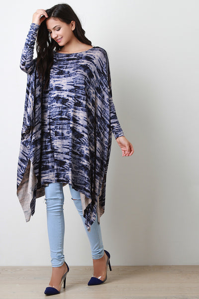 Tie Dye Loose Fit Long Sleeve Top