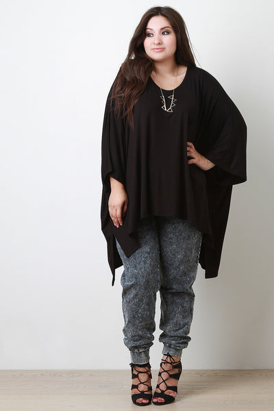 Oversized Dolman Handkerchief Top