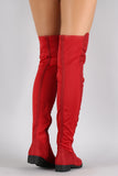 Suede Round Toe Riding Over-The-Knee Boots