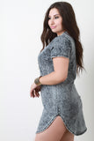 Denim Short Sleeve Tunic T-Shirt Dress