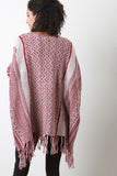 Tribal Diamond Knit Dolman Sweater Top