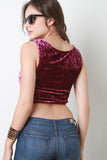 Crush Velvet Crop Top