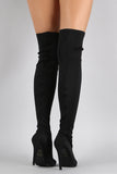 Sleek Stretch Over the Knee Pointy Toe Stiletto Boot