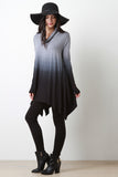 Turtleneck Sharkbite Ombre Long Sleeves Top