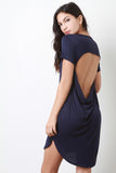 Back Cutout Tee Mini Dress