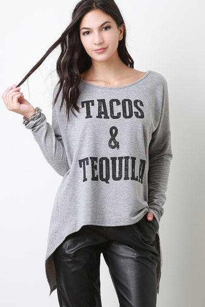 Tacos And Tequila Sweatshirt Top