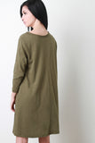 Distress Jersey Knit Tunic Dress