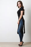 Jersey Knit Double High-Slit Top