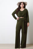 Tied Front Wide Leg Pants