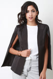 Double Texture Cape Blazer Jacket