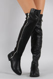 Bamboo Zipper Stretchy Over-The-Knee Riding Boots