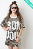 Bon Jour Sequins Shift Dress PREORDER