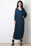 V-Neck Dolman Sleeve Maxi Dress