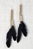 Double Feather Hanging Earrings