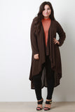 Longline Drape Open Front Cardigan