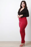 Solid Fleece Knit Leggings