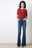 Square Pocket Bell Flare Jeans