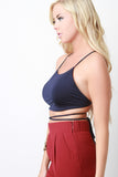 Crisscross Strappy Backless Crop Top