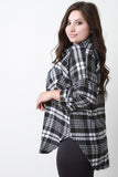 Quarter Sleeve Flannel Top