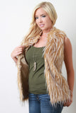 Melange Faux Fur Vest