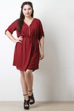 Chiffon Zipper V-Neck Dress