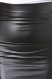 Vegan Leather Midi Pencil Skirt