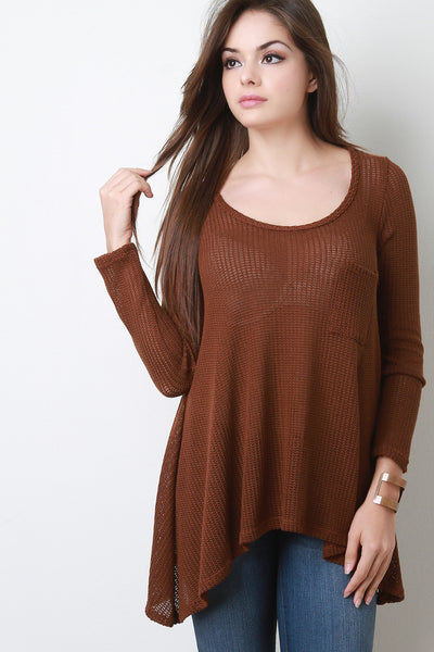 Loose Knit Trapeze Sweater Top