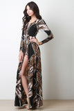 Printed Long Side Tier Romper